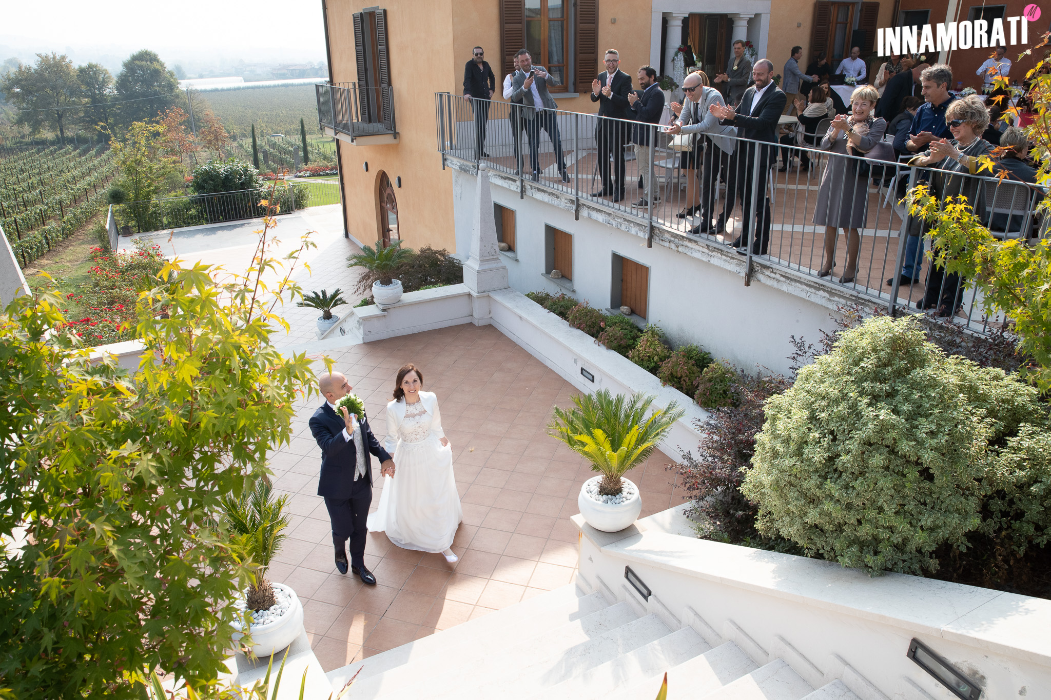 Corte Lantieri arrivo sposi